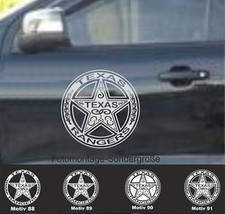 2x 28cm TEXAS RANGER Aufkleber  US Army Sterne Auto  Sterne Police Hauben  USA 