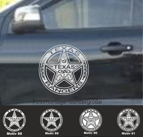 28cm texas ranger aufkleber - 2x,