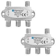 2x DiSEqC 4/1 4x1 Switch Umschalter Vertei LNB HDTV  4K HD 4 Satelliten Opticum 