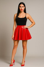 Glänzender Lackrock Minirock