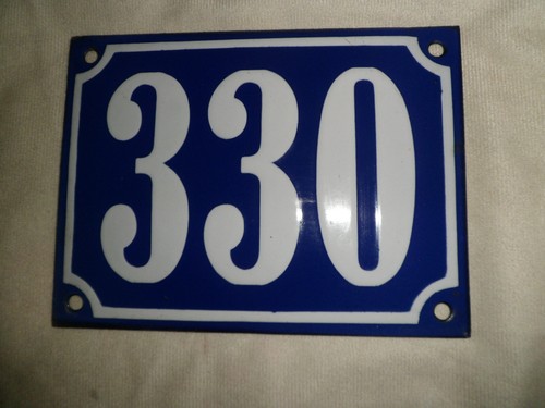 Altes emaile hausnummer schild - hausnummer,