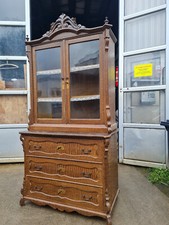 alte antike Aufsatzkommode Vitrine Buffet Anrichte Kommode Schrank