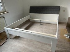 Bettgestell 180x200cm Weiß 3 Schubkästen und Staufach im Kopfteil + Transport