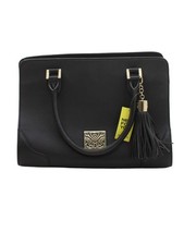 BIBA Damentasche schwarz Polyester mit Leder Umhängetasche