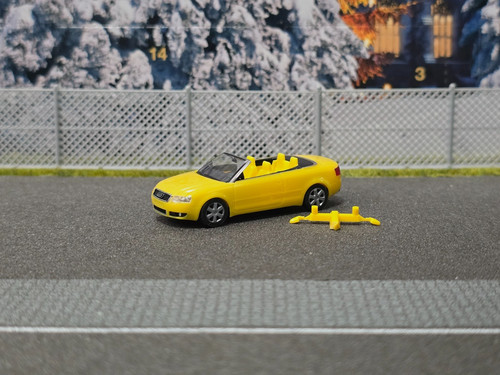 Herpa audi cabrio - a4, gelb