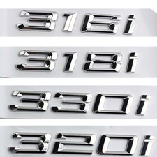 Für BMW 316i 318i 320i 330i Schriftzug Embleme Aufkleber Logo Silber Badge Auto