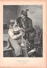 Jägerschliche - Franz von Defregger - 1891 - Historischer Kunstdruck ~21x30cm