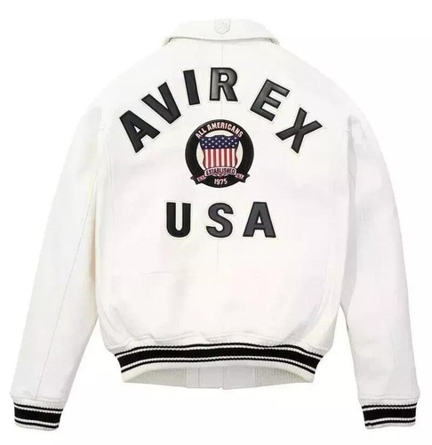 Men avirex white usa bomber - avirex,
