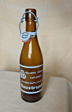 Alte Bierflasche, Brauerei Moninger, Karlsruhe, Haustrunk, Bügelschschluss