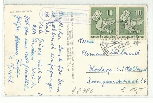 Bund 247 mef 1956 - mi-nr., auf