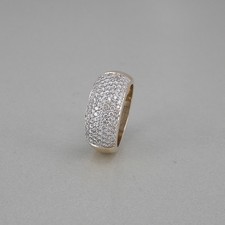 Pave Ring 585/14k Gelbgold, 108 Brillanten ca. 1,62 ct W/si
