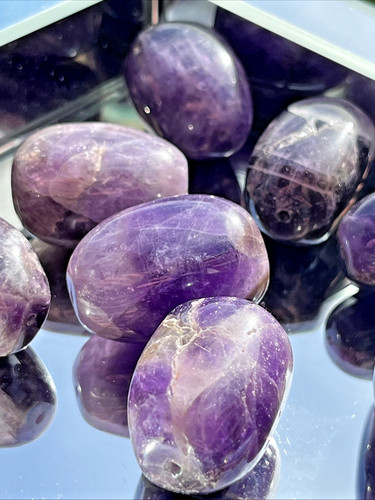 Große amethyst perlen - amethyst, oval