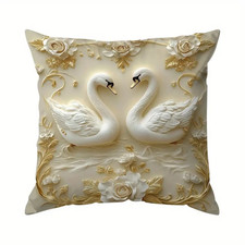 Kissenbezug Schwäne Rosen