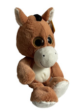 Esel Kuscheltier, Glubschi, mit Glitzeraugen, mit Etikett, NEUWERTIG