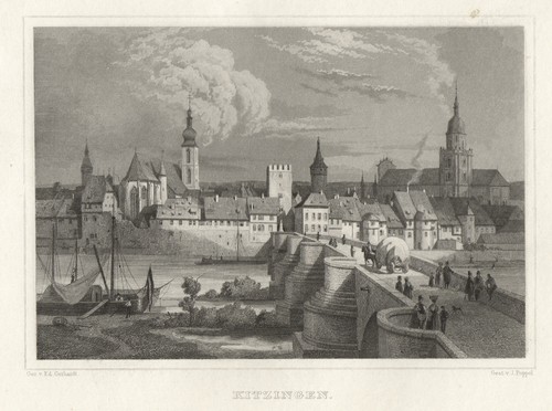 Kitzingen original stahlstich - kitzingen,