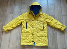 Dicke Skijacke gepolsterte Jacke Herren Gr. L / 54 / 56 gelb blau Winter 