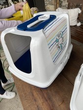 Haubentoilette Katzentoilette Katzenklo mit großer Klappe 57 x 45 x 43 cm