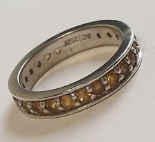 HARRY IVENS Citrin Memory Ring aus 925er Silber  Größe 57 (18,1 mm Ø)