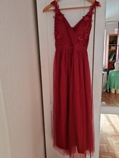 Kleid Abendkleid rot Himbeer Gr.36 (S)