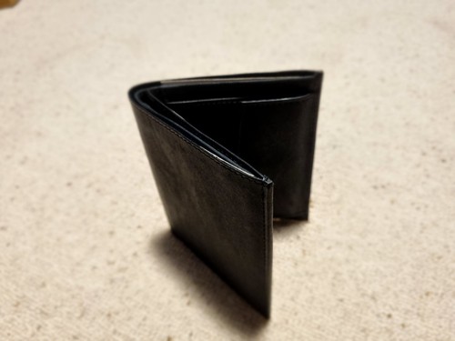 Leder portmonee schwarz - leder,