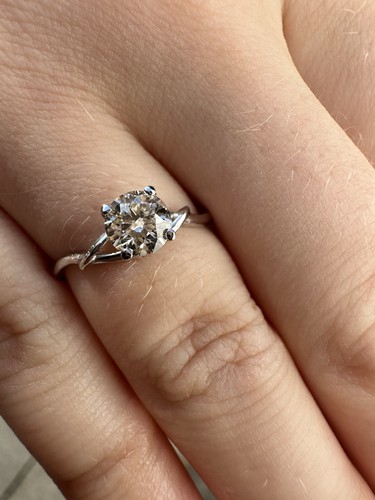 14k weißgold verlobungsring - 14k,