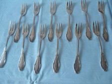 12 Große Gabeln   versilbert