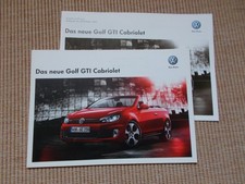 VW Golf 6 GTI Cabrio Cabriolet, Prospekt, Preisliste, 2013, Katalog, Broschure