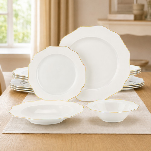 Lotus bone china geschirrset - bone,