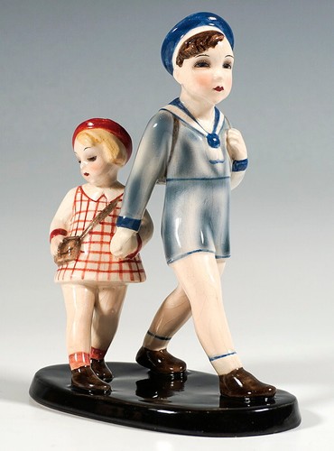 Goldscheider figur gruppe - figur,