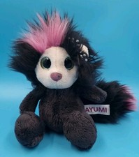 NICI Ayumi Secret Plüschfigur Plüschtier Stofftier Schwarz Pink 20 cm Schlenker