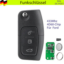 Funk Schlüssel 433MHz für Ford Focus 2005 2006 2007 2008 2009 2010 + 4D60 Chip