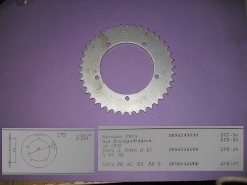 Hercules kettenrad 41z - k50, rl