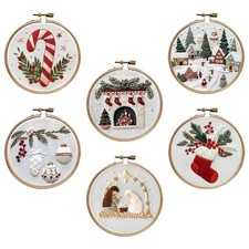 Weihnachts-Stickset mit Anleitung (Kreuzstich) für Anfänger und Erwachsene