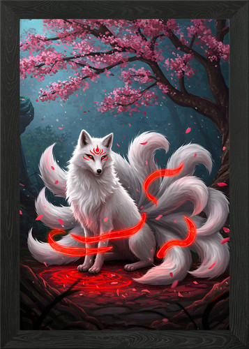 Weißer kitsune fuchs - weißer,