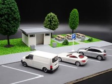H0 Rastplatz inkl. WC-Anlage - Autobahn - Parkplatz