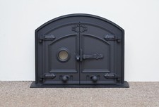 Gusseisen Feuerschutztür Ton Brotbackofen Pizzatür - zweiflügelig neues Design für 2025