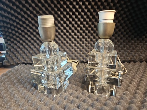 2stk tischlampen glas art deco - 2stk,