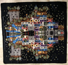 HUNDERTWASSER Seidentuch Das Haus ist das Spiegelbild des Menschen neuwertig