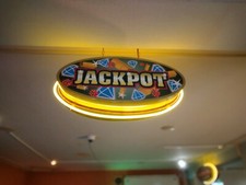 Jackpot Hängeleuchte Deko-Schild Tafel HobbyRaum Casino Spielhalle Gastronomie