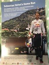 Original Autogramm Unterschrift Signatur Plakat Formel 1 F1 von Sebastian Vettel