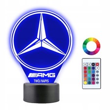 Personalisierte 3D LED Nachtlampe Mercedes AMG