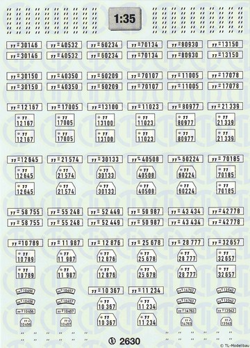 2630 decals kfz kennzeichen - -, kfz-kennzeichen