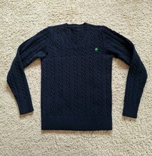 GSTAR East V Knit Damen Zopfmuster Pullover Gr M 40 42 Lammwolle Top Zustand