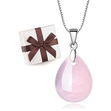 Kristall Kette mit Rosenquarz