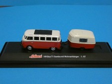 Schuco HO 21690 VW Bus T1 Samba &Hänger, in OVP. s. guter Zustand-s. Text&Fotos!