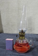 Alte kleine Petroleumlampe 3''' Flachbrenner J.C. Giessing Nürnberg Öllampe