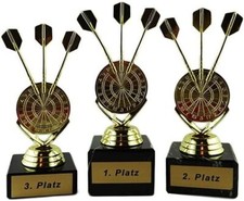 3 Dart-Pokale mit Ihrer