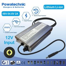12V DC Auto Ladegerät mit 1 Pin Klinke für 48V Ebike Akku 54,6V 2A Ausgang