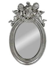 Wandspiegel Engel Silber Oval
