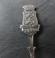 Schönes Löffelchen Kaffeelöffel Sammellöffel Friesland mit Wappen der Provinz/NL